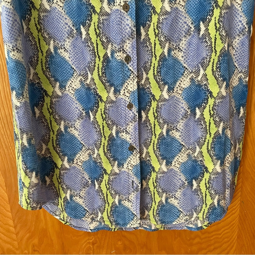 Equipment Femme silk snake print shirt dress, size medium - Picture 5 of 10